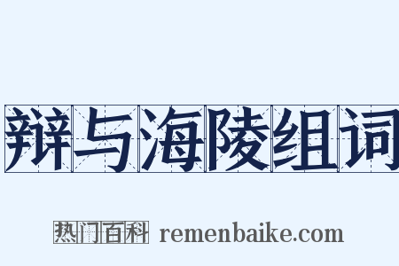 辩与海陵组词是什么意思的图片